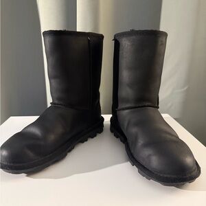 UGG Classic Black Leather Boots
